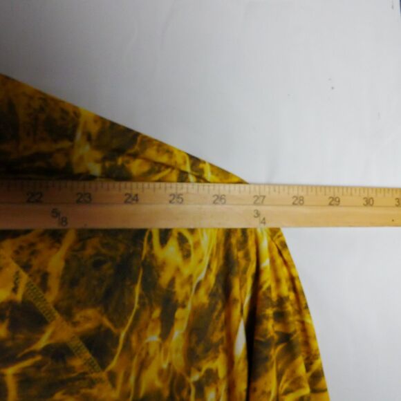 Mossy Oak Mens 3XL 54-56 Insect Repellent Fishing Shirt Yellow Long Sleeve Camo - Picture 9 of 13